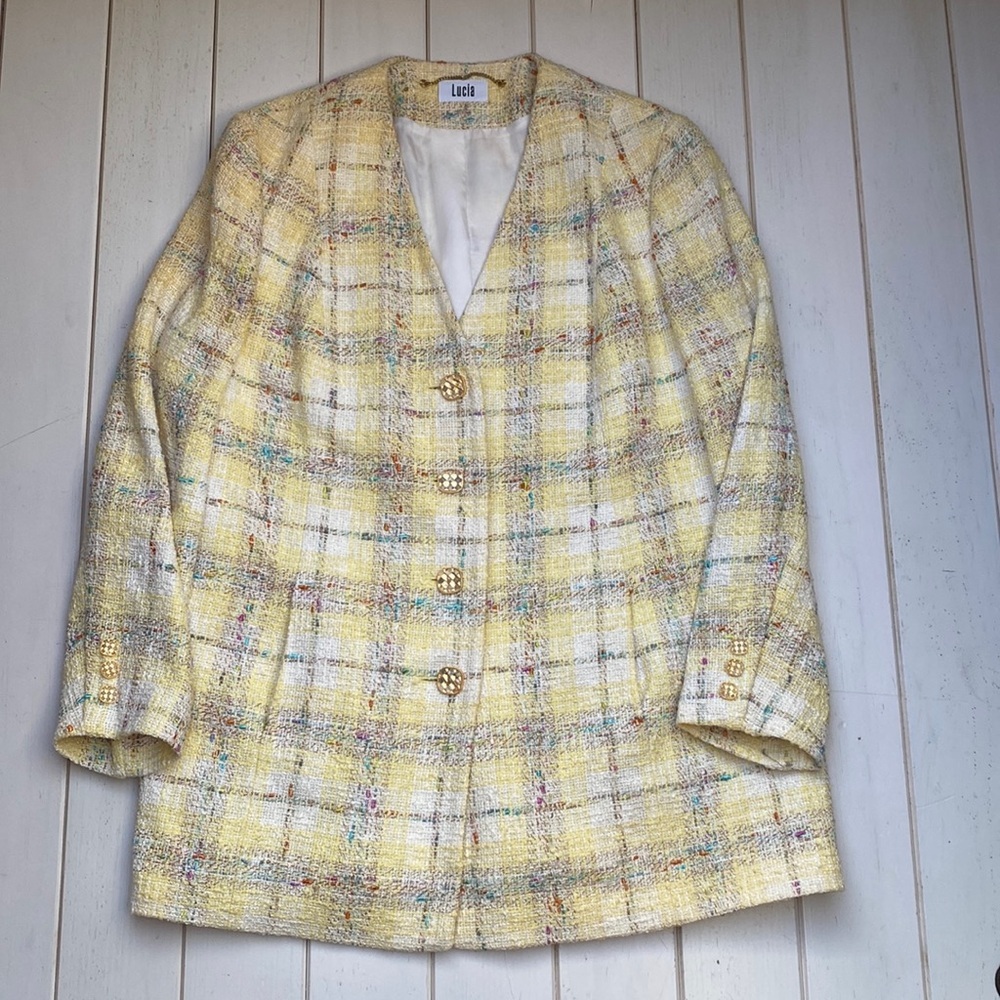 Spring tones Tweed Blazer - Picture 3 of 14